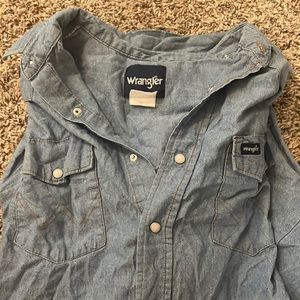 Mens never worn pearl snap wrangler shirt